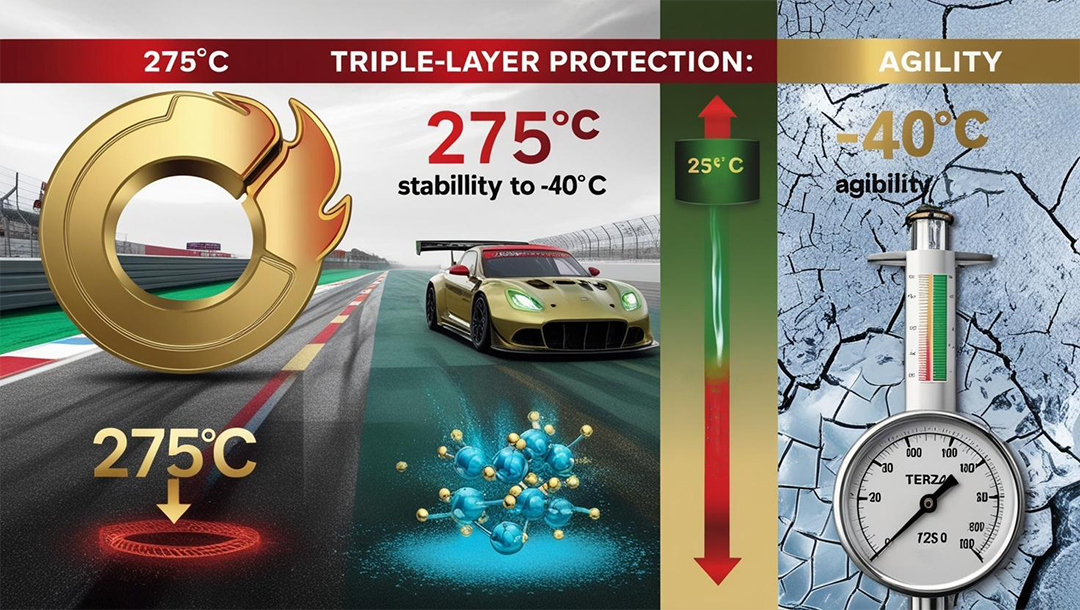 Perlindungan Tiga Lapis Stabilitas 275°C hingga -40°C Kelincahan