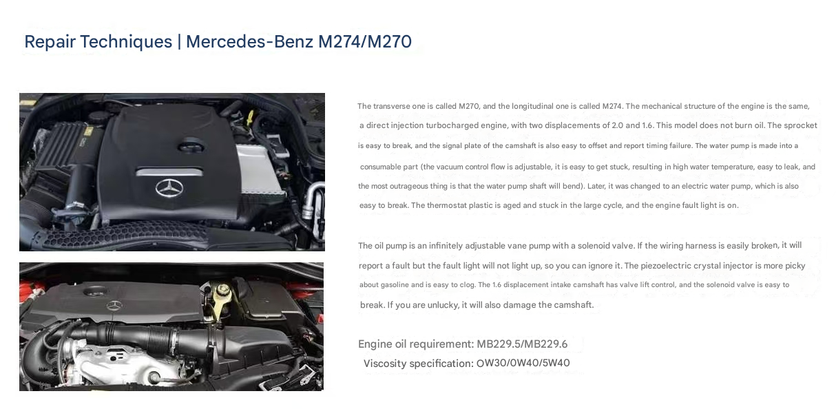 Repair Technology — Common Issues with Mercedes-Benz Engines 5 Mercedes-Benz-M274-M270
