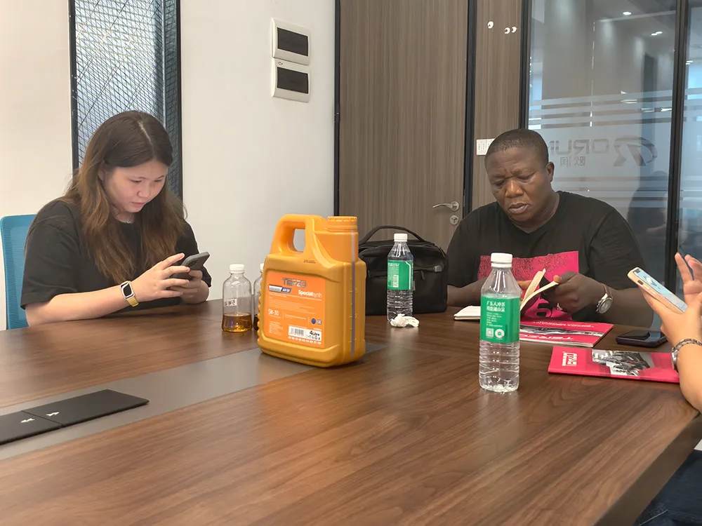U.S. Client is Expanding His Business Empire with TERZO 208L Fully Synthetic Engine Oil 1 The U.S. client is evaluating the compatibility of TERZO's 208L full synthetic oil