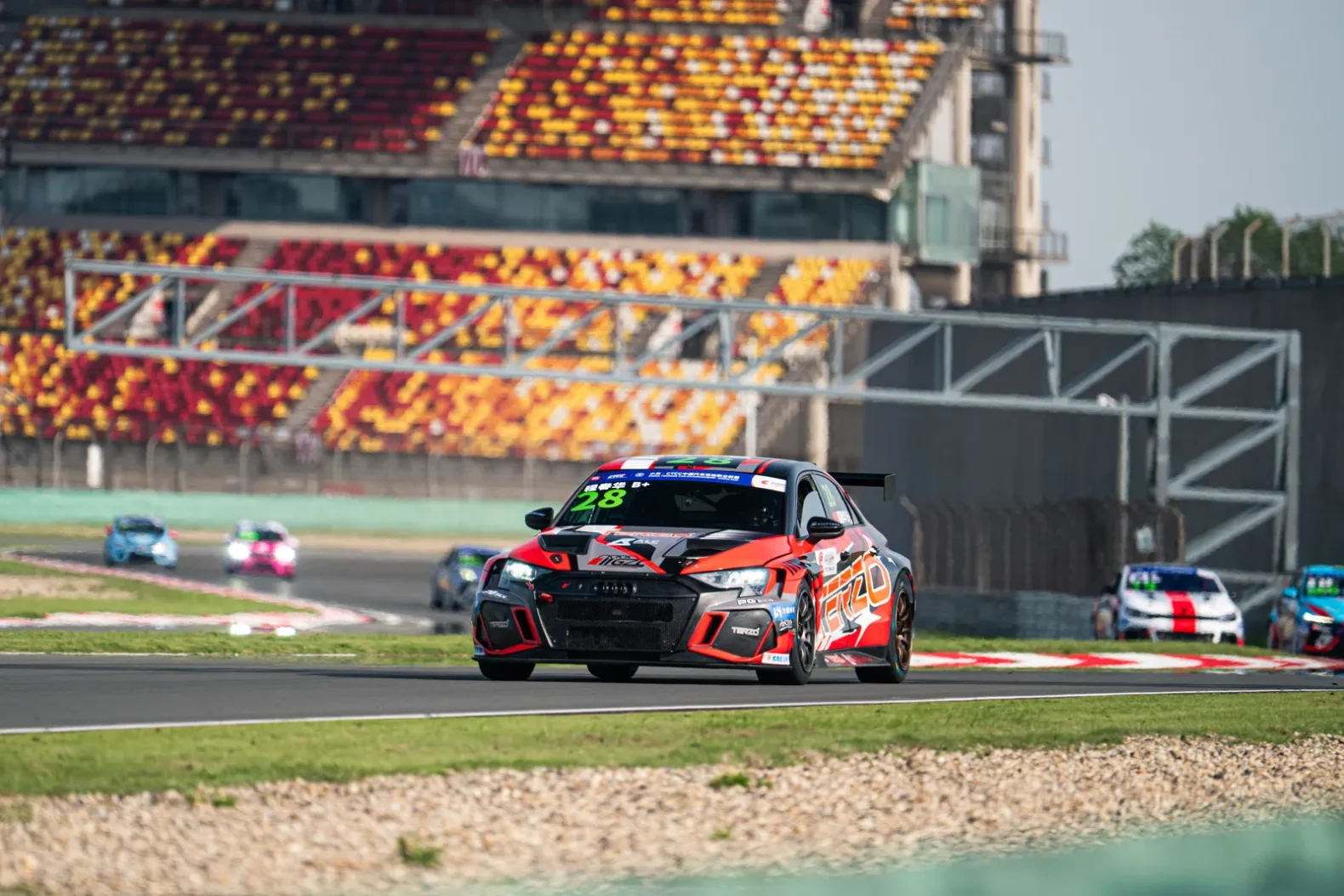 race start moment with Audi RS3 in traffic