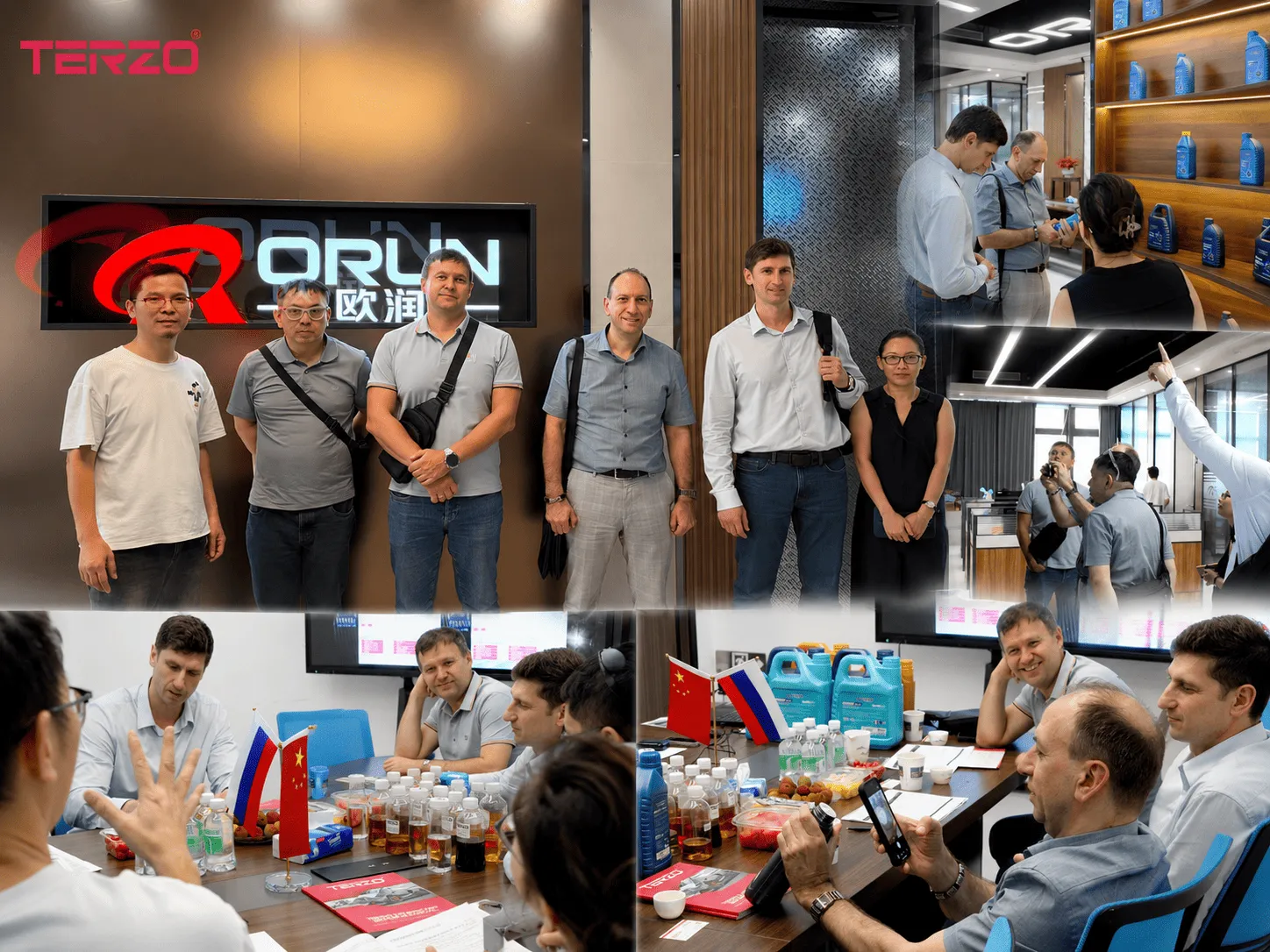 Russian lubricant distributors visiting TERZO for stable lubricant supply