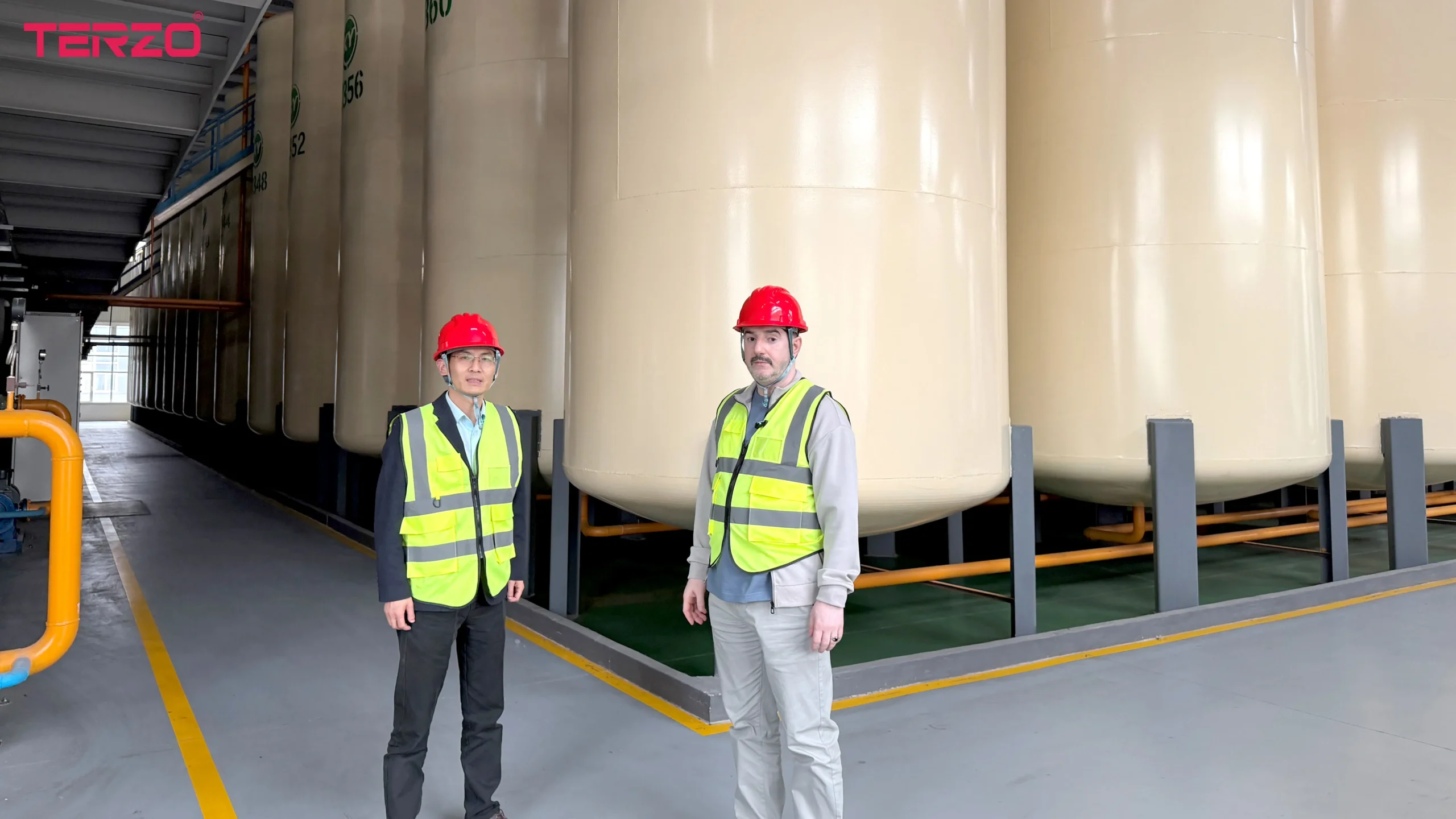 Customers visiting large oil storage facilities with TERZO team_