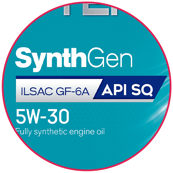 Lubricant-TERZO Manufacturing 12 Synthgen 5w30-2-PARAMETER LABEL-Clear display of key performance specifications